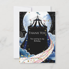 Geburt des verzauberten Zirkus Dankeskarte