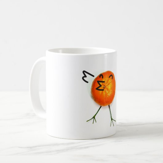 GEBURT, DIE ORANGE-VÖGEL. KAFFEETASSE (Vorderseite Links)