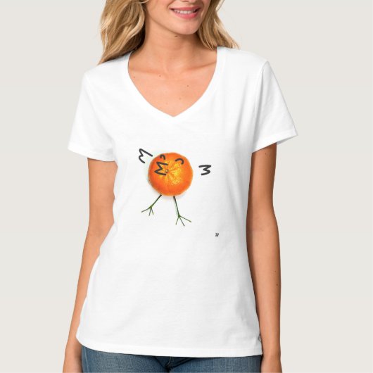 GEBURT, DIE ORANGE-VÖGEL. T-Shirt (Vorderseite)