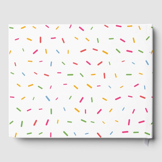 Geburt Donut erwachsen farbenfrohe Niedliche Sprin Gästebuch (Rückseite)