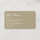 Geburt Doula Midfrau Schwangerschaft Visitenkarte (Rückseite)