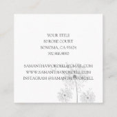 Geburt Doula oder Midfrau Blumendarstellung Quadratische Visitenkarte (Rückseite)