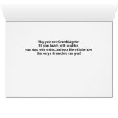 Geburt einer Enkelin in rosa Polka Dots (Innenansicht Horizontal (Unten))