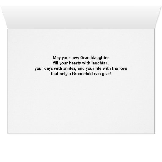 Geburt einer Enkelin in rosa Polka Dots (Innenansicht Horizontal (Unten))