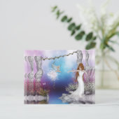 Geburt einer magischen Fantasy-Elf-Postkarten Postkarte (Stehend Vorderseite)