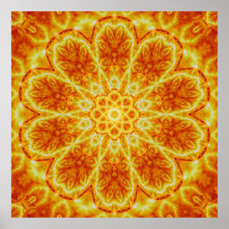 Geburt einer Sonne Mandala Poster