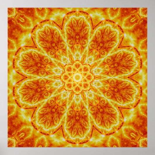 Geburt einer Sonne Mandala Poster (Vorne)