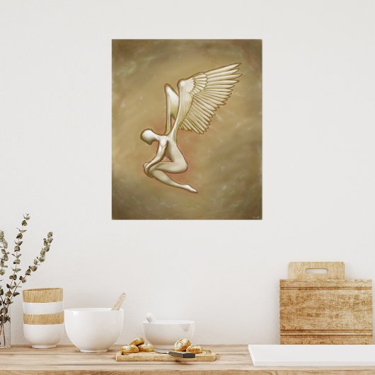 Geburt eines Engels Poster (Küche)