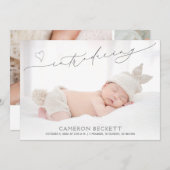 Geburt eines Multi-Foto-Baby Ankündigung (Vorne/Hinten)