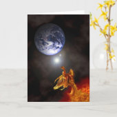 Geburt eines Phönix Karte (Gelbe Blume)