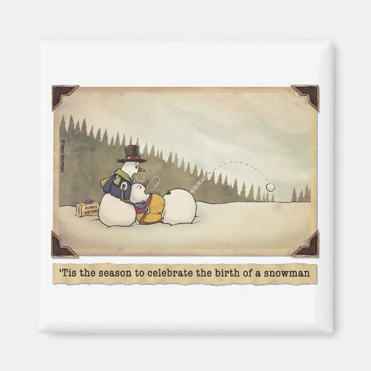 Geburt eines Snowman Magnet (Vorne)
