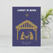 Geburt Feiertagskarte (Stehend Vorderseite)