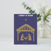 Geburt Feiertagspostkarte (Stehend Vorderseite)