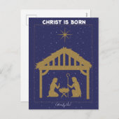 Geburt Feiertagspostkarte (Vorne/Hinten)