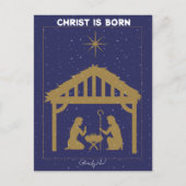 Geburt Feiertagspostkarte (Vorderseite)