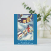 Geburt Feiertagspostkarte (Stehend Vorderseite)