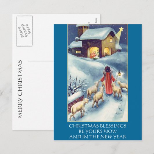 Geburt Feiertagspostkarte (Vorne/Hinten)