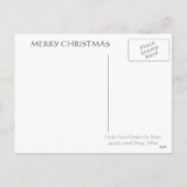 Geburt Feiertagspostkarte (Rückseite)