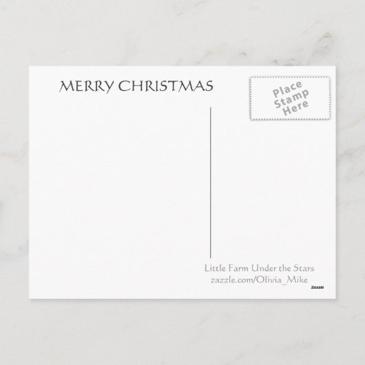 Geburt Feiertagspostkarte (Rückseite)