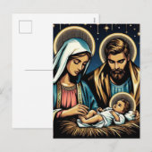 Geburt Feiertagspostkarte (Vorne/Hinten)