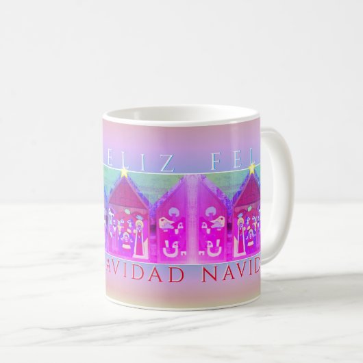 Geburt "Feliz Navidad" Kaffeetasse (VorderseiteRechts)
