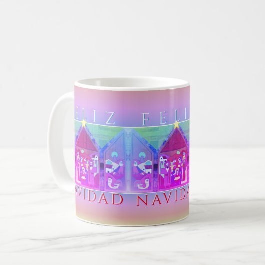 Geburt "Feliz Navidad" Kaffeetasse (Vorderseite Links)