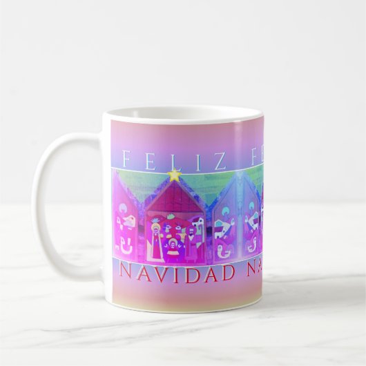 Geburt "Feliz Navidad" Kaffeetasse (Links)
