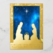 Geburt Folien Feiertagskarte (Vorderseite)