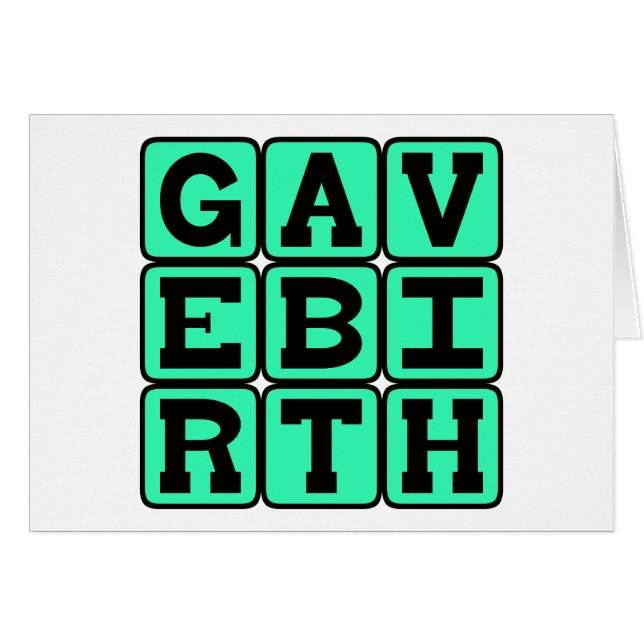 Geburt geben, Geschenk für neue Mutter (Vorderseite (Horizontal))