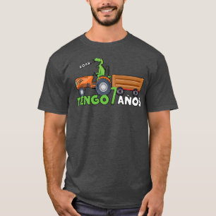 Geburt Geboren Alter 7 Jahre Alt LKW Dinosaurier B T-Shirt