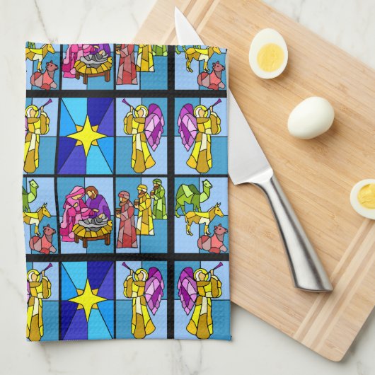 Geburt Geschirrtuch (Viertel Falte)