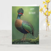 Geburt gezauberter Partridge auf einer Zweigstelle Karte (Gelbe Blume)