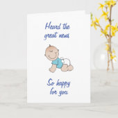 GEBURT IHRER ***BABY BOY*** KONGRATULIERUNGEN KARTE (Gelbe Blume)