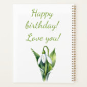 Geburt im Januar Blume Weiße Schneedecke Blume Planer (Rückseite)