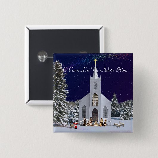 Geburt in der Kirche Button (Vorne & Hinten)