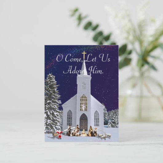 Geburt in der Kirche Postkarte (Stehend Vorderseite)