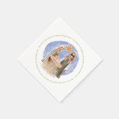 Geburt in einem Manager Carol Texte Gold Text Serviette (Ecke)