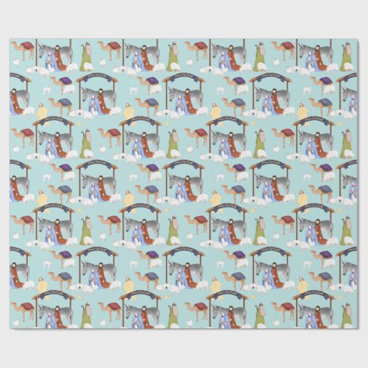 Geburt in Light Blue Geschenkpapier (Flach)