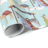 Geburt in Light Blue Geschenkpapier (Rolleneckpunkt)