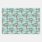 Geburt in Rosa, Blau und lila Geschenkpapier Set (Vorderseite)