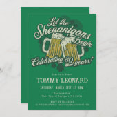Geburt Irish St.Patrick's Day Beer Einladung (Vorne/Hinten)