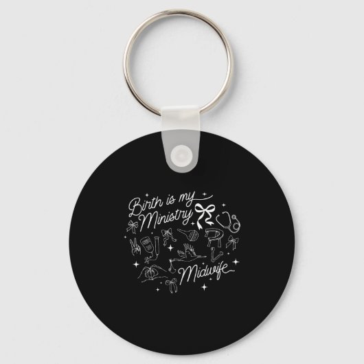 Geburt ist mein Dienst christliche Hebamme Doula G Schlüsselanhänger (Vorderseite)