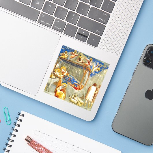 Geburt Jesu Aufkleber (Laptop mit iPhone)
