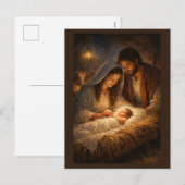Geburt Jesu Christi Feiertagspostkarte (Vorne/Hinten)