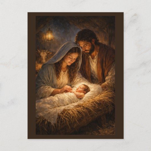 Geburt Jesu Christi Feiertagspostkarte (Vorderseite)
