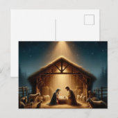 Geburt Jesu Feiertagspostkarte (Vorne/Hinten)