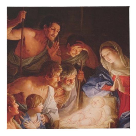 Geburt Jesu in berühmten Bildern Würfel (Vorderseite)