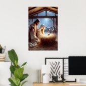 Geburt Jesu Jesus wird geboren Krippenszene Christ Poster (Heimbüro)
