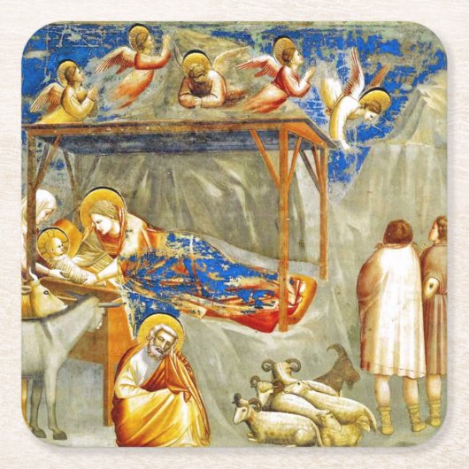 Geburt Jesu Rechteckiger Pappuntersetzer (Vorderseite)