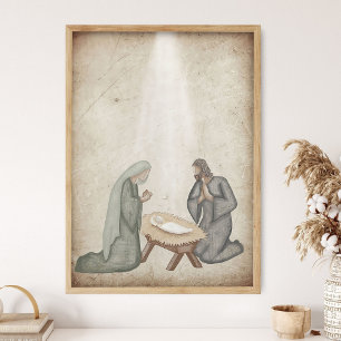 Geburt Jesu, Schriftwandkunst, Bibelgeschichten Poster